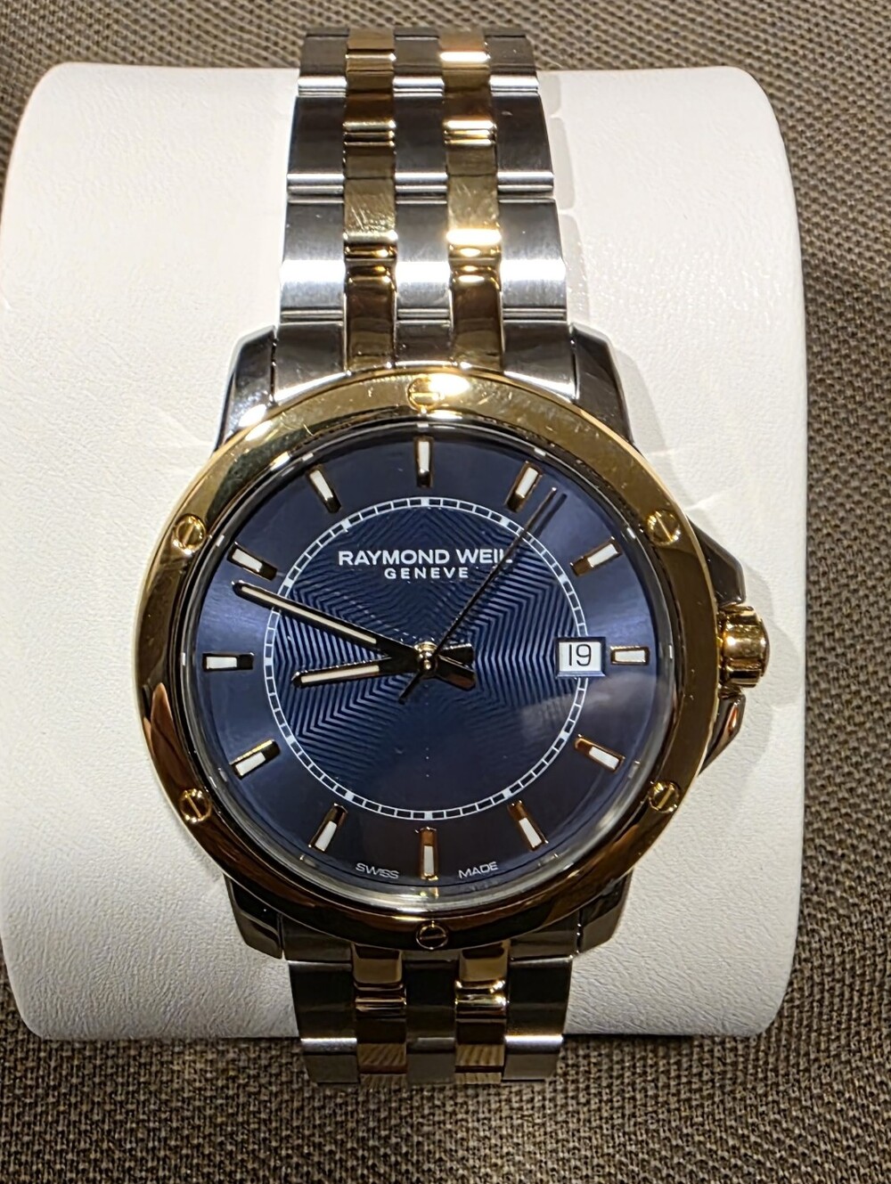 Raymond Weil Two-Tone Gold & Blue Stainless Steel Men's Watch